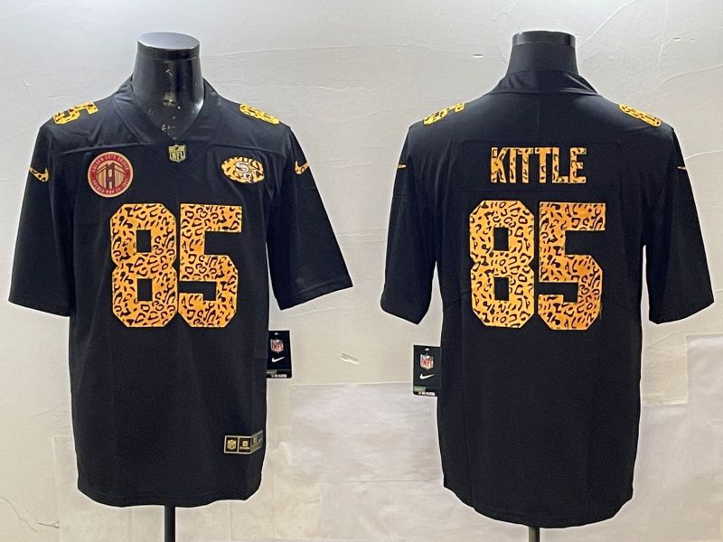 Men San Francisco 49ers #85 Kittle Black Panther pattern Nike 2025 Limited NFL Jersey style 5